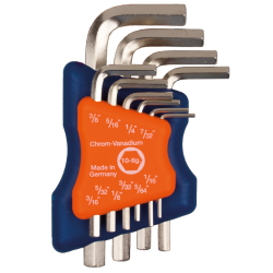 Inbussleutelset kort (inch) – 10-delig