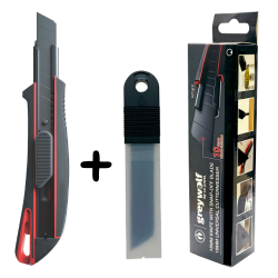 Afbreekmes 18mm + 10 reservebladen 18mm