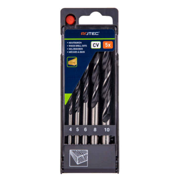 Houtspiraalborenset 5-delig Houtspiraalborenset 5-delig