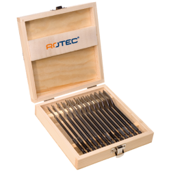 13-delige speedborenset 6–25 mm in houten kist
