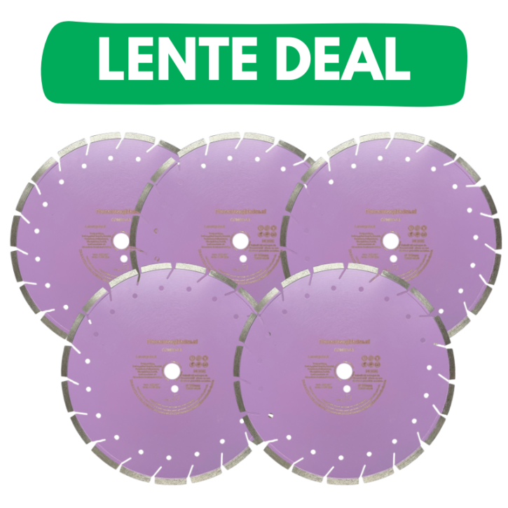 5x De ultieme diamantschijf 350mm voor beton / abrasive - Lente Deal 5x De ultieme diamantschijf 350mm voor beton / abrasive - Lente Deal