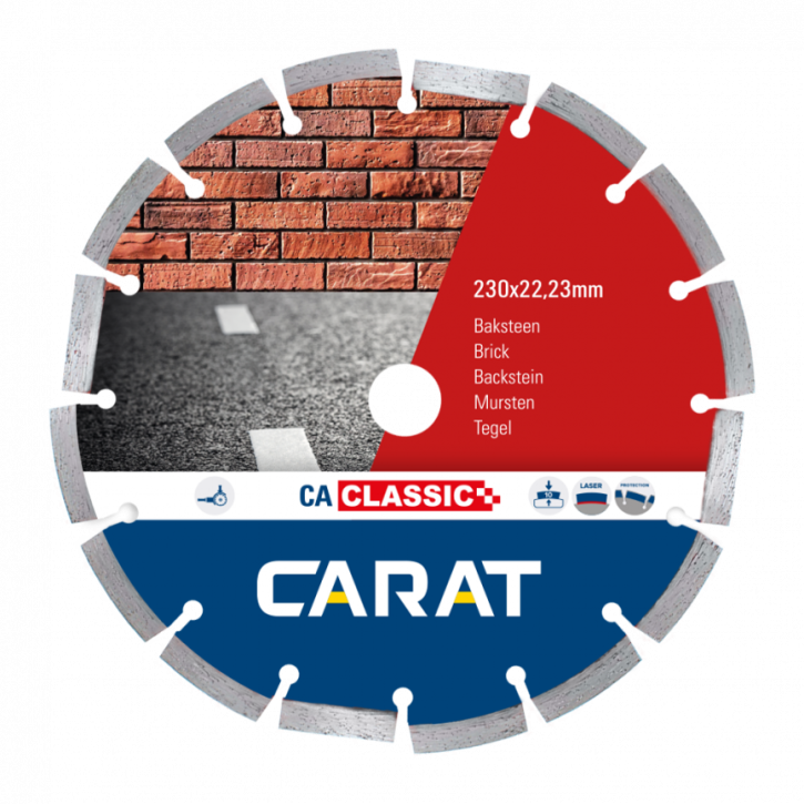 Carat diamantschijf 230mm – baksteen & asfalt CA Classic