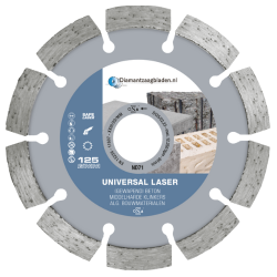 Diamantschijf 125 mm – universeel lasergelast