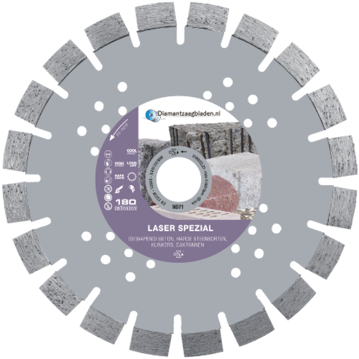 Diamantschijf 125 mm voor beton en gewapend beton