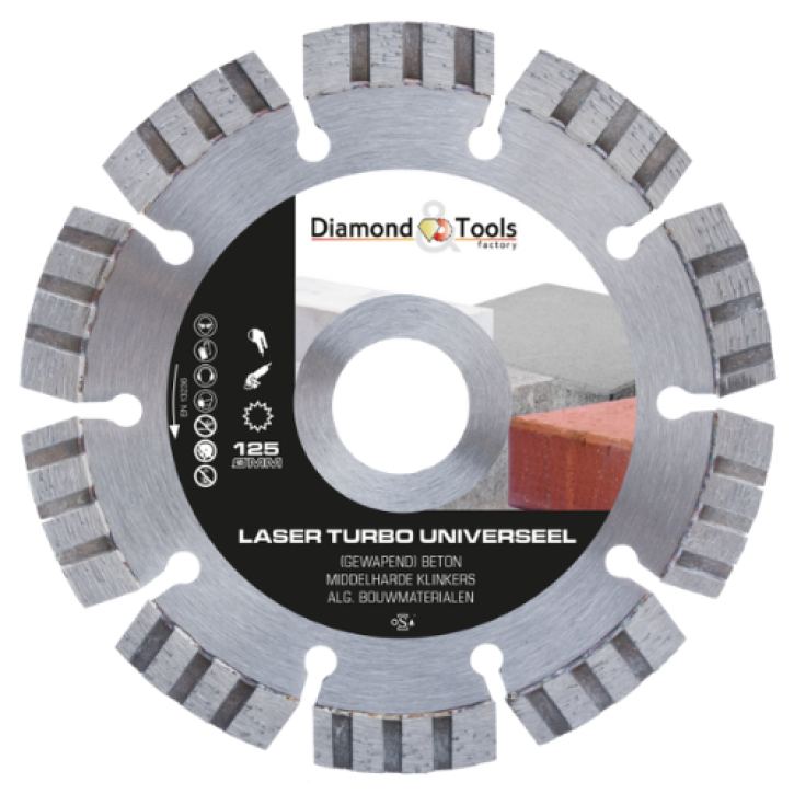 Diamantschijf 180 mm beton/universeel met turbo-segmenten