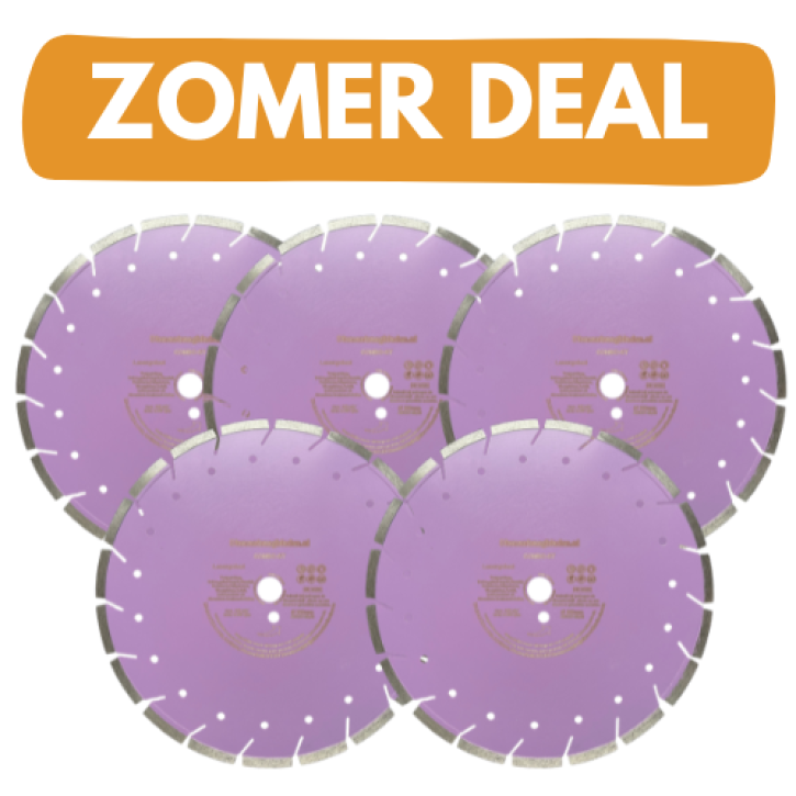 5x De ultieme diamantschijf 350mm voor beton / abrasive - Zomer Deal