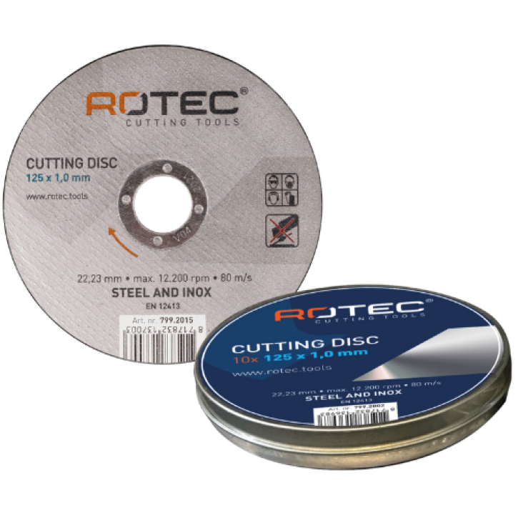 Doorslijpschijf Metaal 125 mm – 10 stuks in blik