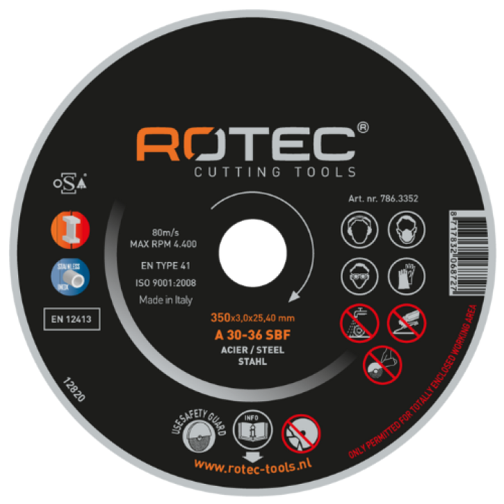 Doorslijpschijf staal 300 mm, Gold-Line Doorslijpschijf staal 300 mm, Gold-Line