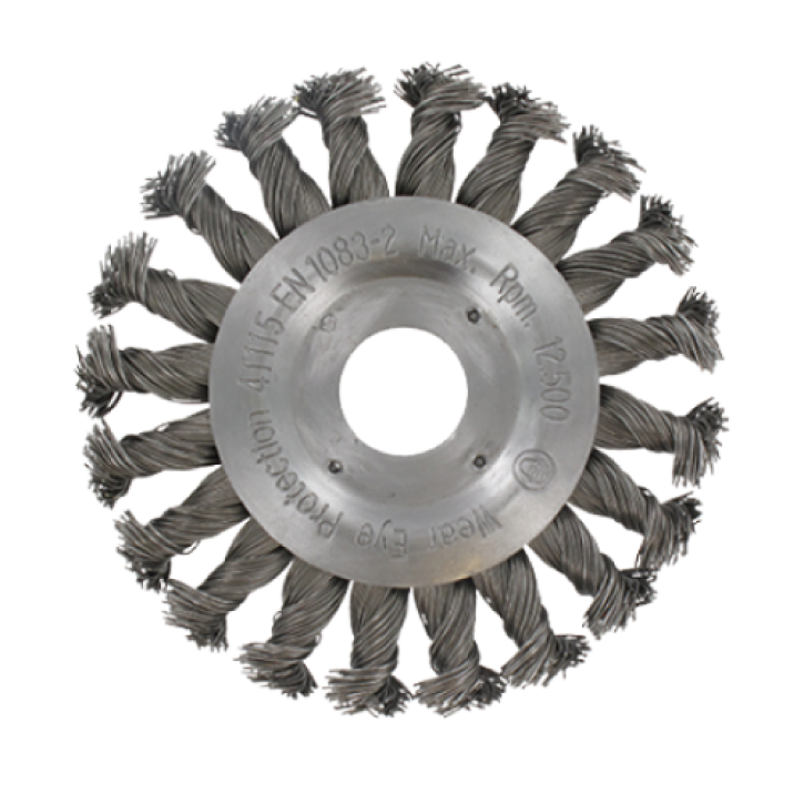 Rondborstel 125mm – getordeerd staaldraad Rondborstel 125mm – getordeerd staaldraad