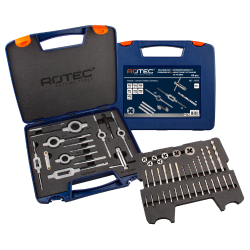 Handtap- en snijplatenset – 45-delig in kunststof koffer