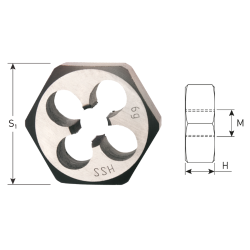 Snijmoer HSS M3 × 0,50 – Ø19 × 5 mm