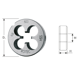 Snijplaat HSS M2 × 0,40 – Ø16 × 5 mm