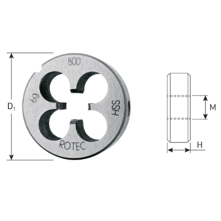 Snijplaat HSS M2 × 0,40 – Ø16 × 5 mm