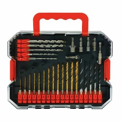 49-delige boor- en bitset met zeskantschacht in kunststof doos