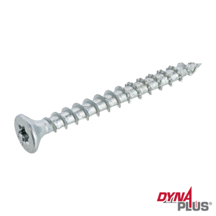 Dynaplus Universele Schroef Platkop Voldraad Verzinkt 4,0×45 mm TX20 –  per 200 stuks