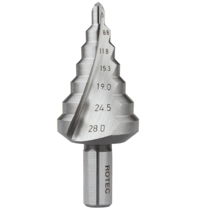 Trappenboor 5–28 mm – 7 groeven