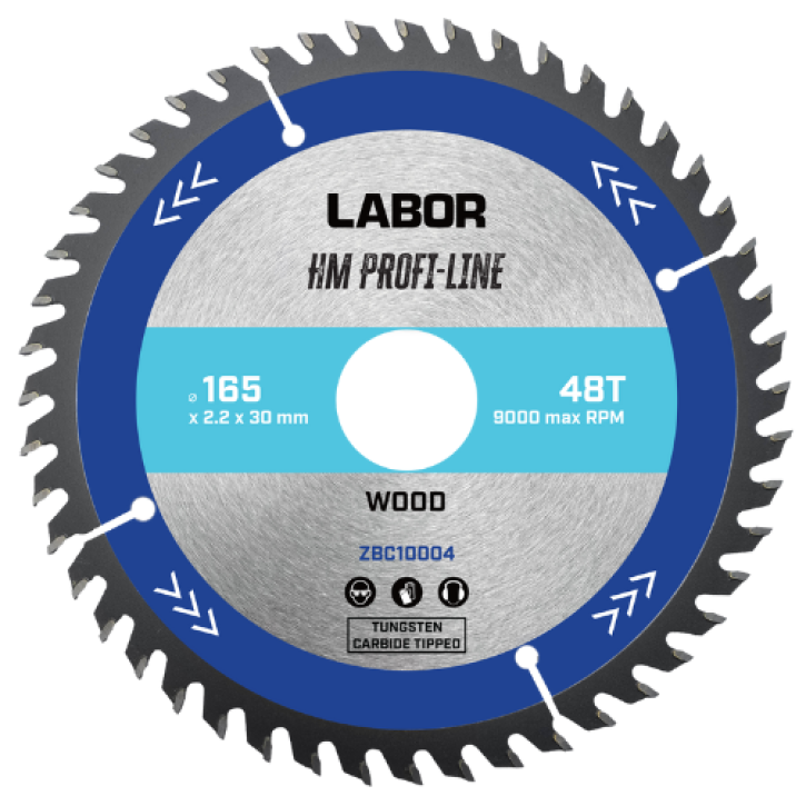 Labor HM cirkelzaagblad voor hout 190x30x2,4mm – 60T