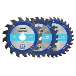 Labor HM cirkelzaagblad voor hout 165x30x2,2mm – 16/24/30T