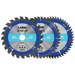 Labor HM cirkelzaagblad voor hout 205x30x2,4mm – 24/40/48T