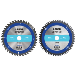 Labor HM cirkelzaagblad voor hout 250x30x2,8mm – 40/60T